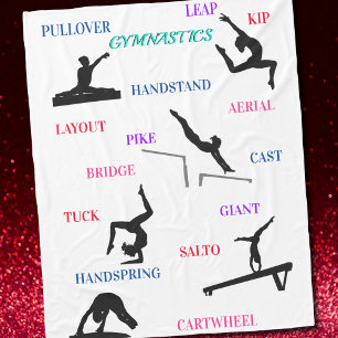 Couverture Polaire Gymnastique Compétences Typographie