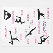 Couverture Polaire Gymnastique Compétences Typographie (Devant (Horizontal))