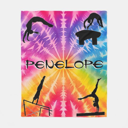 Couverture Polaire Gymnastique des filles Cravate arc-en-ciel (Devant)