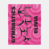 Couverture Polaire Gymnastique Étincelle Rose (Devant)