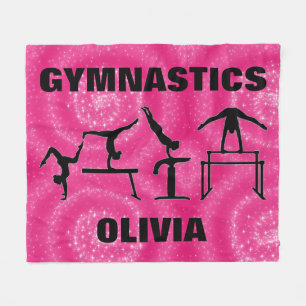 Couverture Polaire Gymnastique Étincelle Rose
