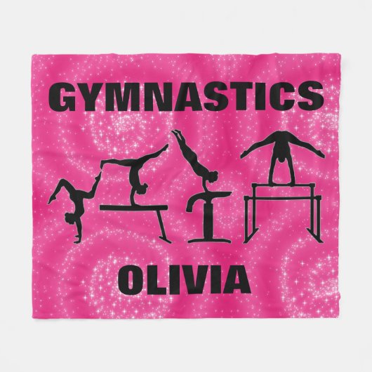 Couverture Polaire Gymnastique Étincelle Rose (Devant (Horizontal))