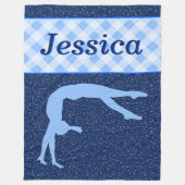 Couverture Polaire Gymnastique Fille Bleu clair Bleu foncé (Devant)