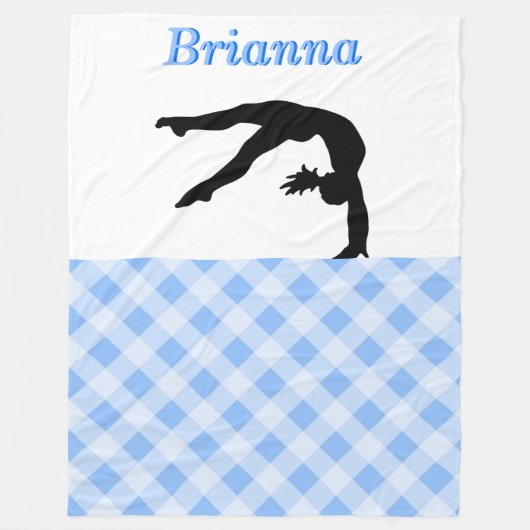 Couverture Polaire Gymnastique Fille Blissful en Bleu Personnalisé (Devant)