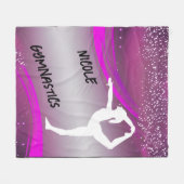 Couverture Polaire Gymnastique fille personnalisée (Devant (Horizontal))