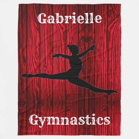 Couverture Polaire Gymnastique filles Interrupteur Leap Red Wood (Devant)