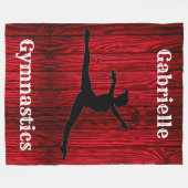 Couverture Polaire Gymnastique filles Interrupteur Leap Red Wood (Devant (Horizontal))