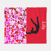 Couverture Polaire Gymnastique filles Valentine's Hearts Fleece Blank (Devant (Horizontal))