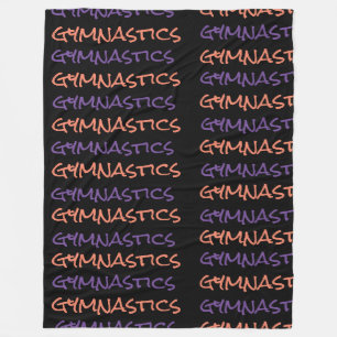 Couverture Polaire Gymnastique Gymnastique Typographie Blanche polair