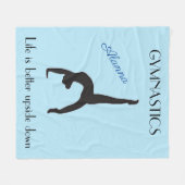 Couverture Polaire Gymnastique : La vie est meilleure à l'envers (Devant (Horizontal))