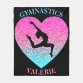 Couverture Polaire Gymnastique Leap Fleece Blanket avec nom (Devant)