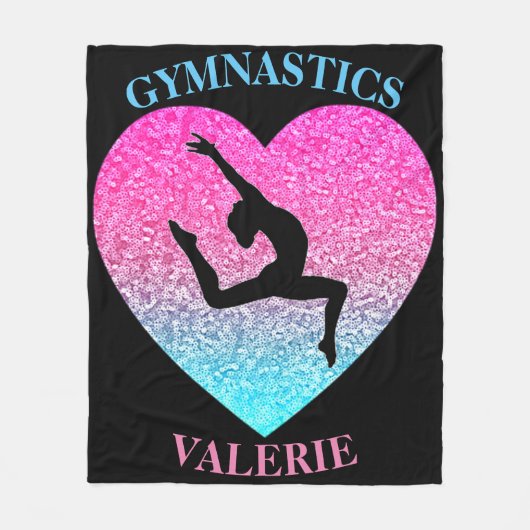 Couverture Polaire Gymnastique Leap Fleece Blanket avec nom (Devant)