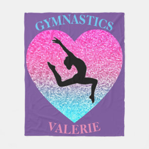 Couverture Polaire Gymnastique Leap Fleece Blanket avec nom