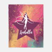 Couverture Polaire Gymnastique Monogramme Nom Parties scintillant Or (Devant)