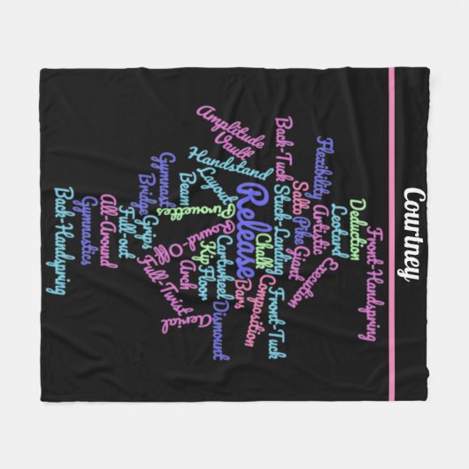 Couverture Polaire Gymnastique Mot Cloud Fleece Blanket (Devant (Horizontal))