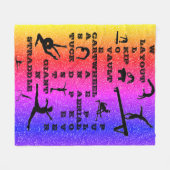Couverture Polaire Gymnastique Mots-croisés Compétences Arc-en-ciel É (Devant (Horizontal))