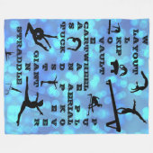Couverture Polaire Gymnastique Mots-croisés Compétences Bleu (Devant (Horizontal))