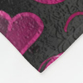 Couverture Polaire Gymnastique Noir, Blanc et Rose (Coin)