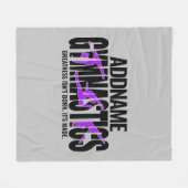 Couverture Polaire Gymnastique NOM Équipe acrobatique Gymnaste à ress (Devant (Horizontal))