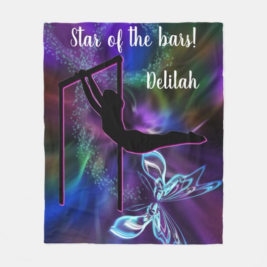 Couverture Polaire Gymnastique Papillon étoile des Bars Personnalisé (Devant)