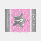Couverture Polaire Gymnastique parmi les étoiles dans le rose avec (Devant (Horizontal))