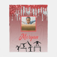 Gymnastique Parties scintillant rouge et argent Dr