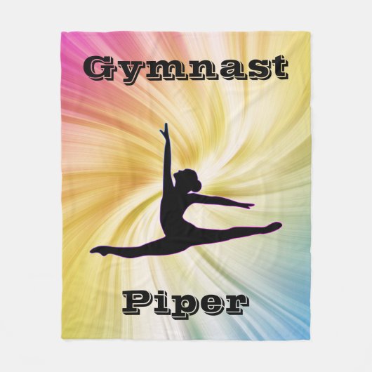 Couverture Polaire Gymnastique personnalisée Rainbow Swirl (Devant)