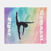 Couverture Polaire Gymnastique personnalisée Rainbow Wave (Devant (Horizontal))