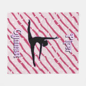 Couverture Polaire Gymnastique Pink White Pepperment Sprinkel (Devant (Horizontal))
