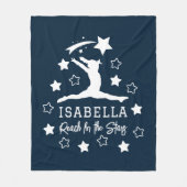 Couverture Polaire Gymnastique Reach for the Stars Monogramme Nom (Devant)