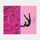Couverture Polaire Gymnastique Roses Roses Roses Roses Roses Rose Bla (Devant (Horizontal))