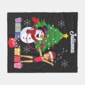 Couverture Polaire Gymnastique rythmique Célébration de Noël (Devant (Horizontal))