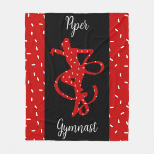 Couverture Polaire Gymnastique rythmique de Noël Rouge Bonbons Sprink