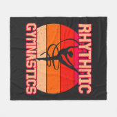 Couverture Polaire Gymnastique rythmique dérangée orange et rouge (Devant (Horizontal))