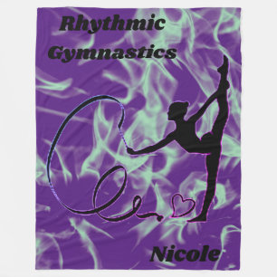 Couverture Polaire Gymnastique Rythmique Violet et Tourbillon de Ment