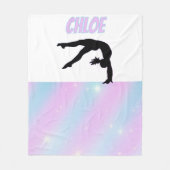 Couverture Polaire Gymnastique violet Lilac et bébé bleu pastel (Devant)