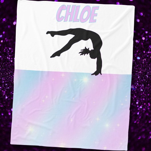 Couverture Polaire Gymnastique violet Lilac et bébé bleu pastel