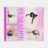 Couverture Polaire Gymnastique violet Magenta Gradient 3 Photo person (Devant (Horizontal))