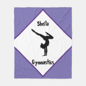 Couverture Polaire Gymnastique violette Personnalisée (Devant)