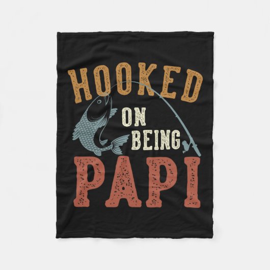 Couverture Polaire Haché d'être Papi Fête des pères de pêche Papi (Devant)