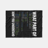Couverture Polaire Hacker Computer Programmer Apparel Coding What Par (Devant (Horizontal))