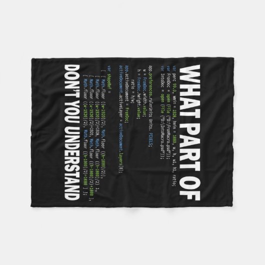 Couverture Polaire Hacker Computer Programmer Apparel Coding What Par (Devant (Horizontal))