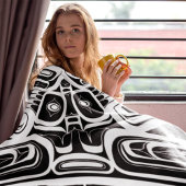 Couverture Polaire Haida Eagle Thunderbird (Nord-Ouest de la Colombie