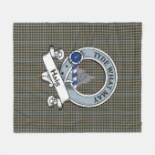 Couverture Polaire Haig Grey Clan Badge Tartan Plaid (Devant (Horizontal))