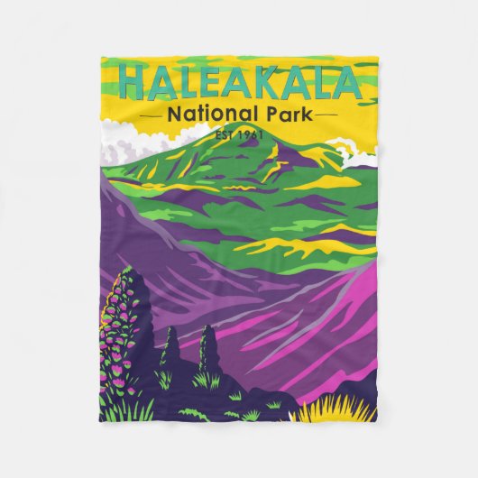 Couverture Polaire Haleakala National Park Hawaii Vintage (Devant)