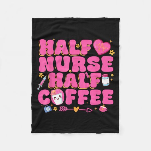 Couverture Polaire Half Nurse Half Coffee Nurse (Devant)