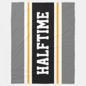 Couverture Polaire HALFTIME Black Grey White Yellow Racing Stripes (Devant)