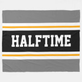 Couverture Polaire HALFTIME Black Grey White Yellow Racing Stripes (Devant (Horizontal))