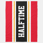 Couverture Polaire HALFTIME Bright Red Black White Racing Stripes (Devant)