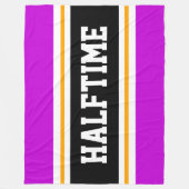 Couverture Polaire HALFTIME Bright Rose Black White Racing Stripes (Devant)
